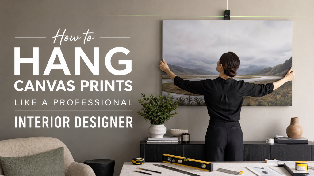 how to hang canvas prints
