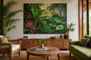 Tropical Jungle Canvas Painting